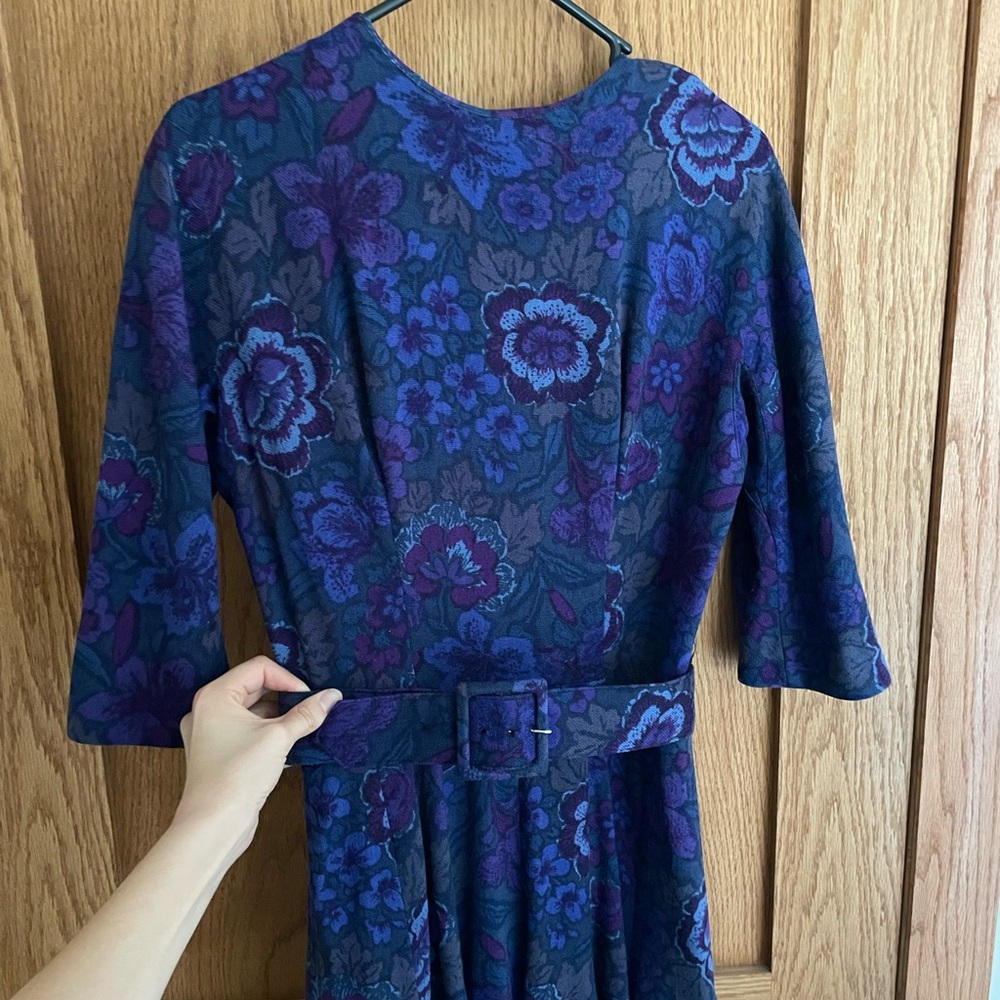 Vintage Chic Floral Tea Length Dress